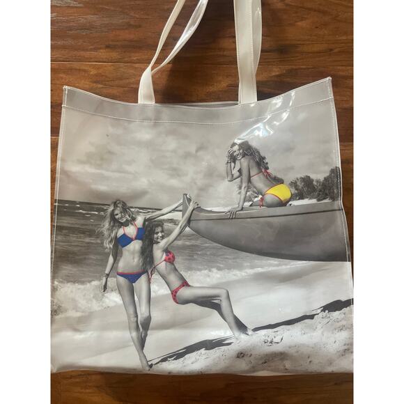 VICTORIA'S SECRET Super Model Tote Bag BEACH VACATION SHOPPER TOTE - Picture 3 of 5